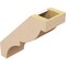 Ekena Millwork 5-inch W x 12-inch D x 12-inch H Valencia Rough Cedar Woodgrain TimberThane Knee Brace, Primed BRCUR05X12X12VALRCPR - alternate 4